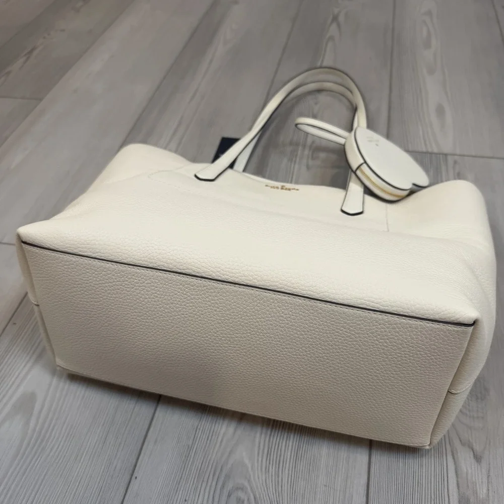 NWT Kate Spade KN624 Cece Pebbled Leather Large Tote Set In Meringue BEIGE - Picture 4 of 13